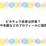 ピカチュウ会長は何者？身長や年齢などのプロフィールに経歴も！