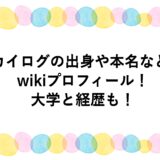 カイログの出身や本名などwikiプロフィール！大学や経歴まとめ